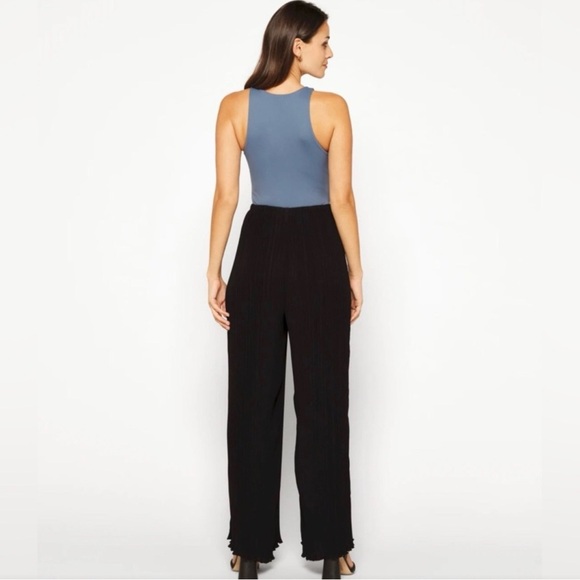Good American Plisse Wide Leg Trousers Women’s Size 3/4 - Picture 2 of 13